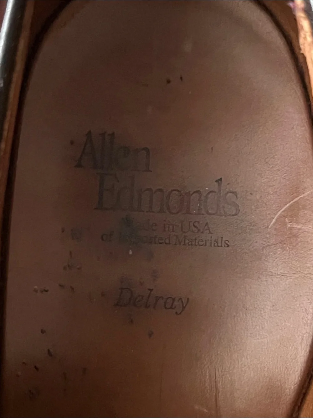 Allen Edmonds Dark Brown Leather Split-Toe Derby Shoes